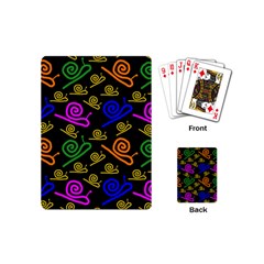 Pattern-repetition-snail-blue Playing Cards Single Design (mini) by Maspions