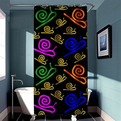 Pattern-repetition-snail-blue Shower Curtain 36  X 72  (stall) 