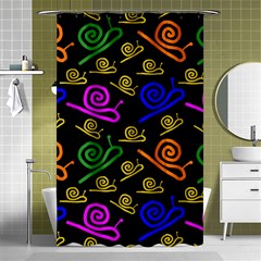 Pattern-repetition-snail-blue Shower Curtain 48  X 72  (small) 