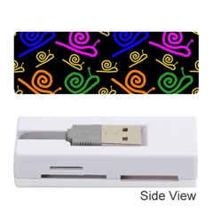 Pattern-repetition-snail-blue Memory Card Reader (stick)