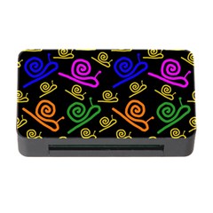 Pattern-repetition-snail-blue Memory Card Reader With Cf