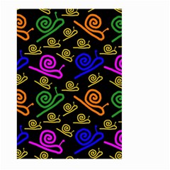 Pattern-repetition-snail-blue Large Garden Flag (two Sides)