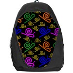 Pattern-repetition-snail-blue Backpack Bag Front