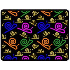 Pattern-repetition-snail-blue Two Sides Fleece Blanket (large)