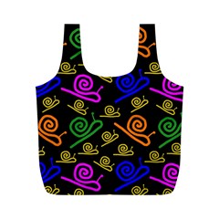 Pattern-repetition-snail-blue Full Print Recycle Bag (m)