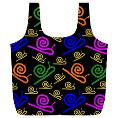 Pattern-repetition-snail-blue Full Print Recycle Bag (xl)