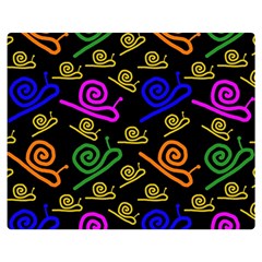 Pattern-repetition-snail-blue Two Sides Premium Plush Fleece Blanket (teen Size)