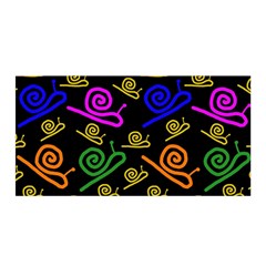 Pattern-repetition-snail-blue Satin Wrap 35  X 70 