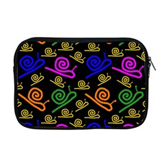 Pattern-repetition-snail-blue Apple Macbook Pro 17  Zipper Case by Maspions