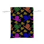 Pattern-repetition-snail-blue Lightweight Drawstring Pouch (S) Back