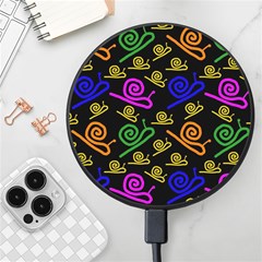 Pattern-repetition-snail-blue Wireless Fast Charger(black)