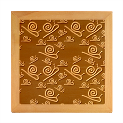 Pattern-repetition-snail-blue Wood Photo Frame Cube