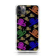 Pattern-repetition-snail-blue Iphone 11 Pro Max 6 5 Inch Tpu Uv Print Case by Maspions