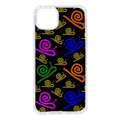 Pattern-repetition-snail-blue Iphone 14 Plus Tpu Uv Print Case