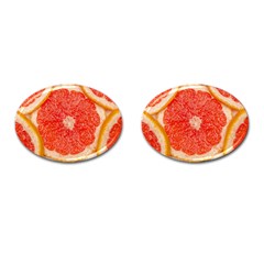 Grapefruit-fruit-background-food Cufflinks (oval) by Maspions