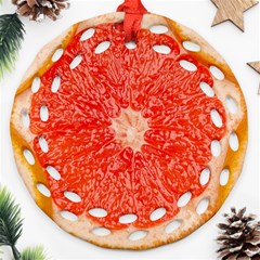 Grapefruit-fruit-background-food Ornament (round Filigree)