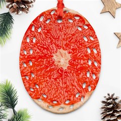 Grapefruit-fruit-background-food Oval Filigree Ornament (two Sides)