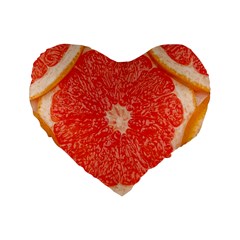 Grapefruit-fruit-background-food Standard 16  Premium Heart Shape Cushions by Maspions