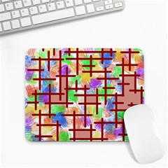 Pattern-repetition-bars-colors Small Mousepad by Maspions