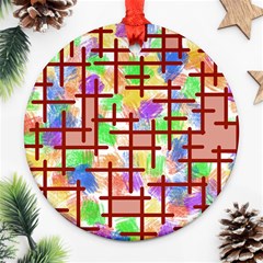 Pattern-repetition-bars-colors Ornament (round)