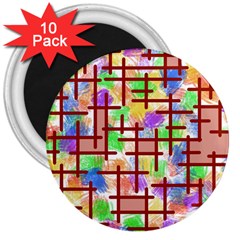 Pattern-repetition-bars-colors 3  Magnets (10 Pack) 