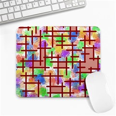 Pattern-repetition-bars-colors Large Mousepad by Maspions