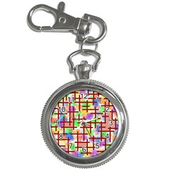 Pattern-repetition-bars-colors Key Chain Watches