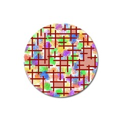 Pattern-repetition-bars-colors Magnet 3  (round)