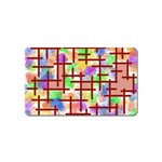 Pattern-repetition-bars-colors Magnet (Name Card) Front