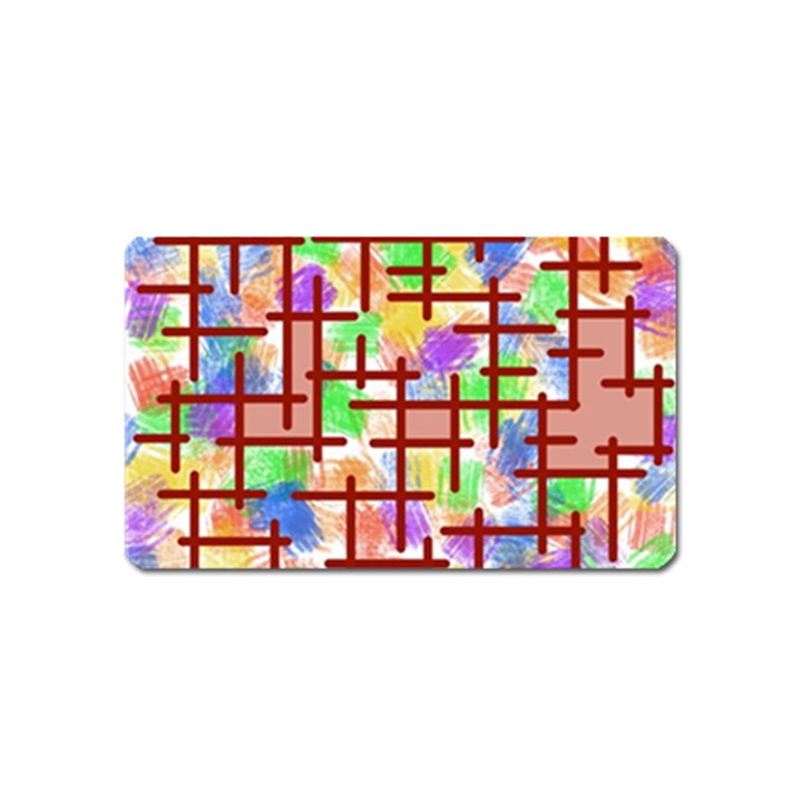 Pattern-repetition-bars-colors Magnet (Name Card)