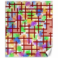 Pattern-repetition-bars-colors Canvas 8  X 10 