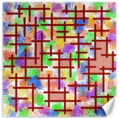 Pattern-repetition-bars-colors Canvas 20  X 20 