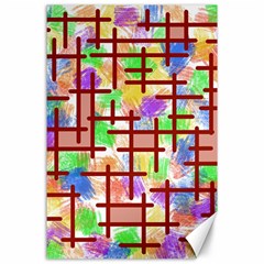 Pattern-repetition-bars-colors Canvas 24  X 36 