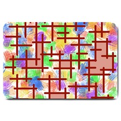 Pattern-repetition-bars-colors Large Doormat by Maspions