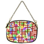 Pattern-repetition-bars-colors Chain Purse (One Side) Front