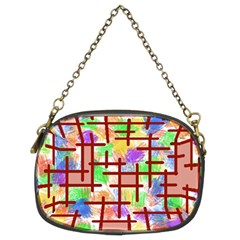 Pattern-repetition-bars-colors Chain Purse (two Sides)