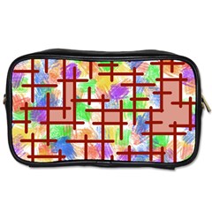 Pattern-repetition-bars-colors Toiletries Bag (one Side)