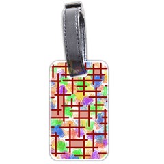 Pattern-repetition-bars-colors Luggage Tag (two Sides)