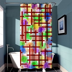 Pattern-repetition-bars-colors Shower Curtain 36  X 72  (stall) 