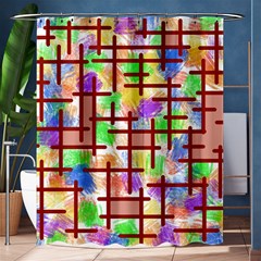 Pattern-repetition-bars-colors Shower Curtain 60  X 72  (medium) 