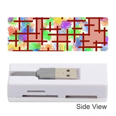 Pattern-repetition-bars-colors Memory Card Reader (stick)