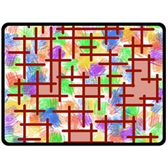 Pattern-repetition-bars-colors Two Sides Fleece Blanket (large) by Maspions