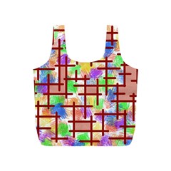 Pattern-repetition-bars-colors Full Print Recycle Bag (s) by Maspions