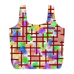 Pattern-repetition-bars-colors Full Print Recycle Bag (l)