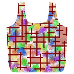 Pattern-repetition-bars-colors Full Print Recycle Bag (xl)