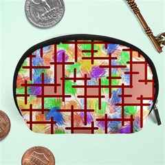 Pattern-repetition-bars-colors Accessory Pouch (large) by Maspions