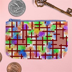 Pattern-repetition-bars-colors Large Coin Purse