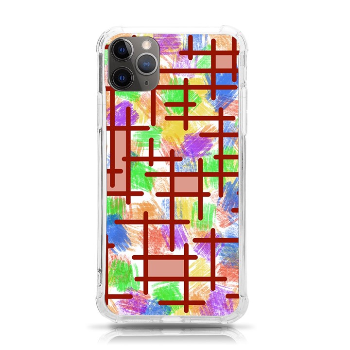 Pattern-repetition-bars-colors iPhone 11 Pro Max 6.5 Inch TPU UV Print Case