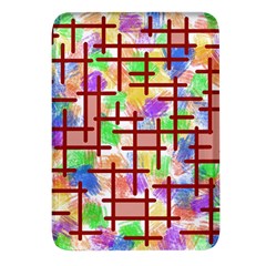 Pattern-repetition-bars-colors Rectangular Glass Fridge Magnet (4 Pack) by Maspions