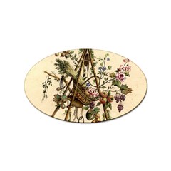 Vintage-antique-plate-china Sticker (oval)